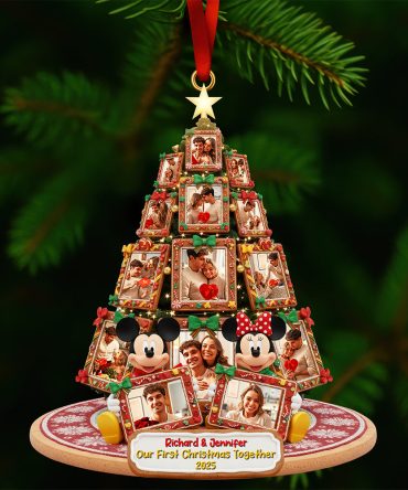 Celebrate Your Love: Our First Christmas Together Ornament - Personalized Gift For Couples