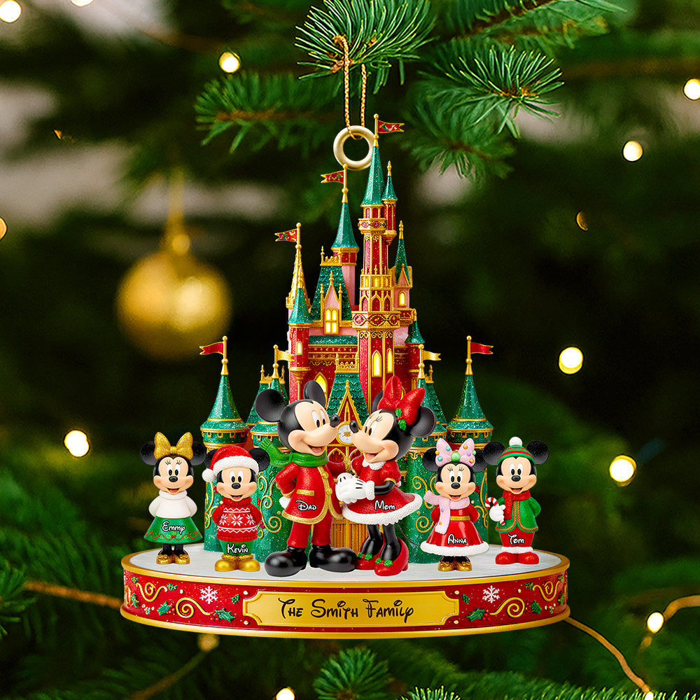 Bring The Magic Home - Magical Family Christmas Castle Ornament - Personalized Gift For Families - Image 2