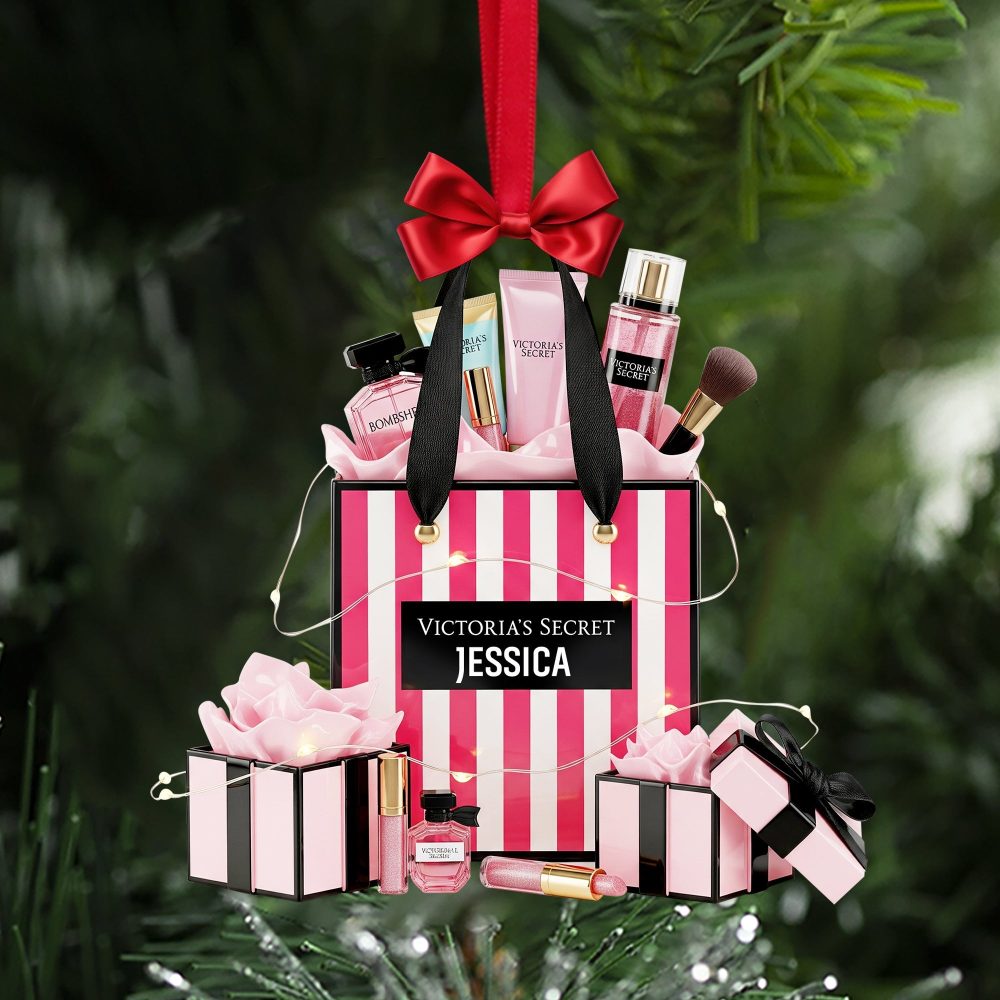 Spread Happiness With Our Luxury Beauty Kit Ornament - Personalized Christmas Gifts For Makeup Lovers - Image 3