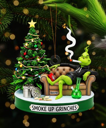 Smoke Up Grinches Ornament - Custom Gift For Herb Lovers