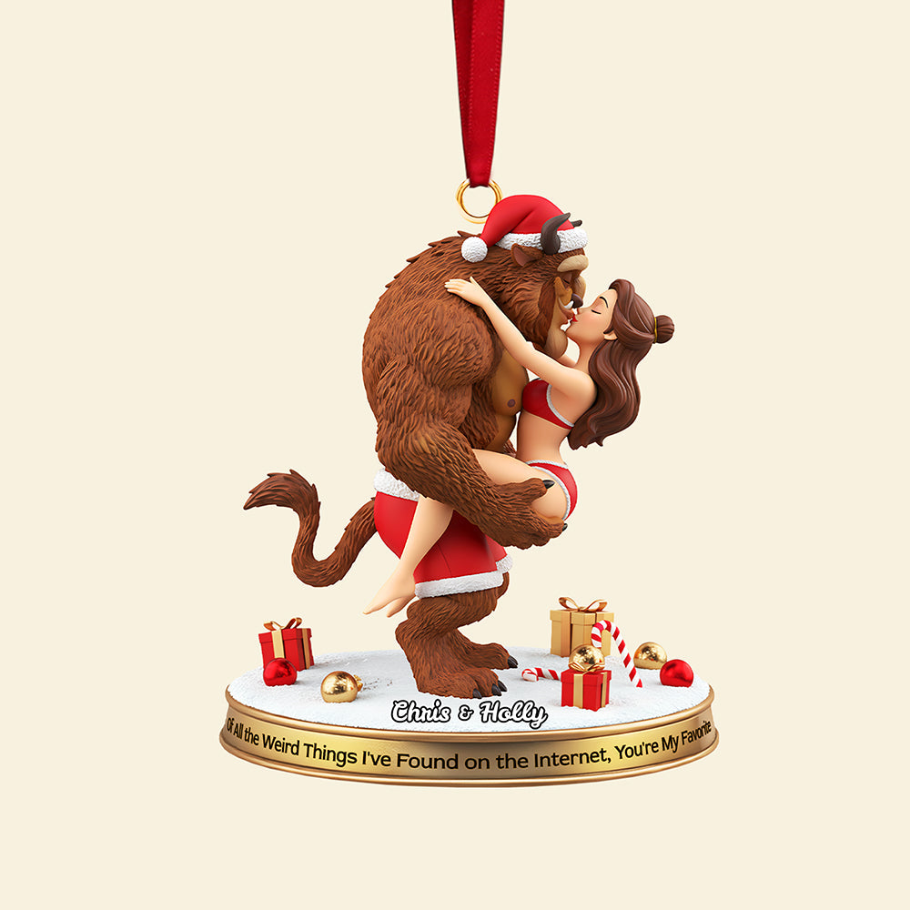 “You’Re My Favorite!” – Christmas Romance Couple Ornament , Personalized Gift For Couples - Image 4