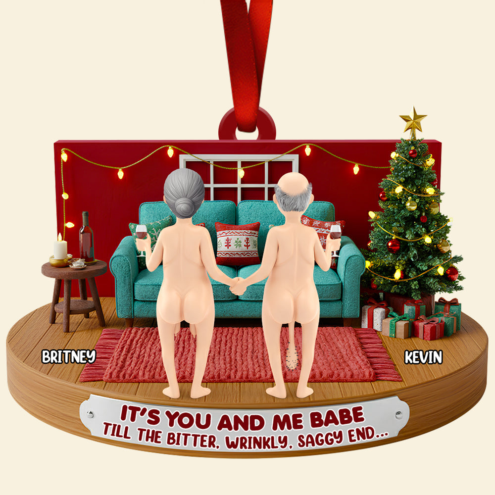 “It’S You And Me Babe” – Personalized Couple Christmas Ornament – Unique Gift For Couples - Image 4