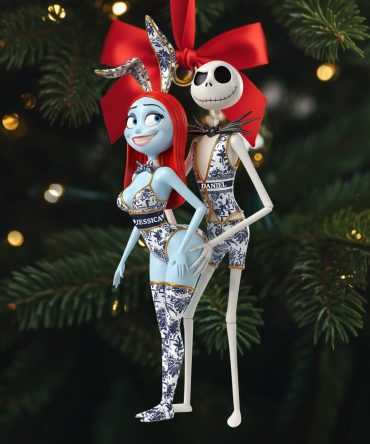 Celebrate Love With Laughter - Personalized Playful Couple Christmas Ornament