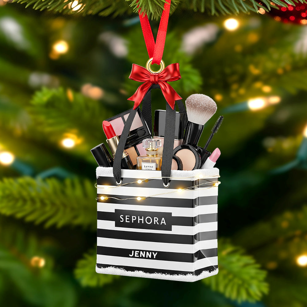 For The Makeup Lovers: A Personalized Christmas Ornament - Perfect Gift For Beauty Enthusiasts - Image 2