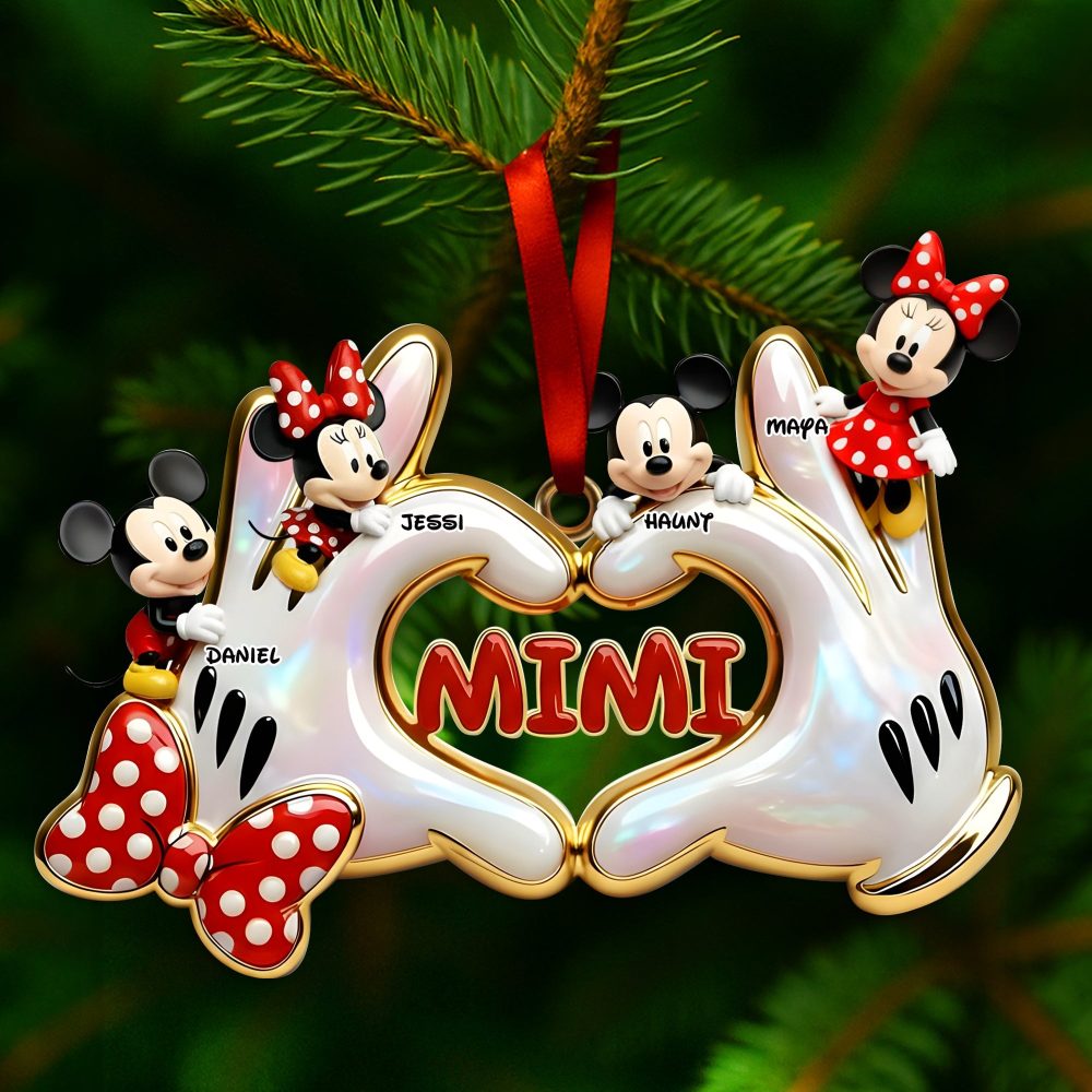 Love Is In The Hands - Personalized Cute Heart Hands Ornament - Perfect Gift For Grandma, Mom, And Loved Ones - Image 4