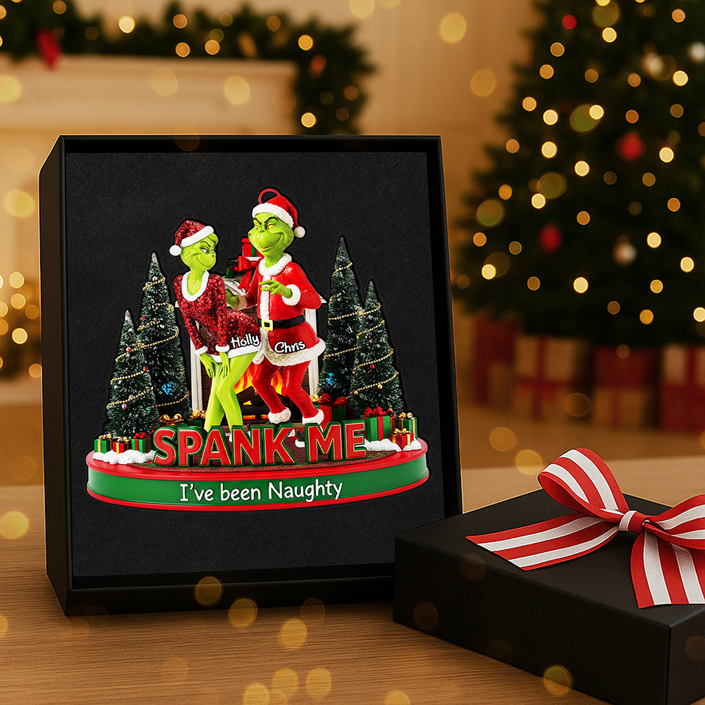 Spank Me & I'Ve Been Naughty - Personalized Christmas Ornament For Fun-Loving Couples - Image 5