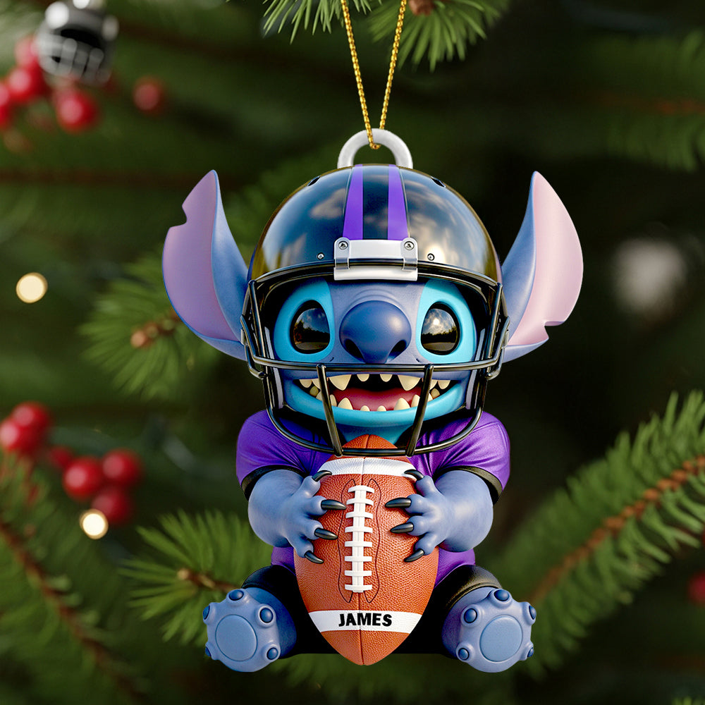 “Score Big With Personalized Touch!” - Tropical Alien Ornament, Custom Gifts For Sports Fans