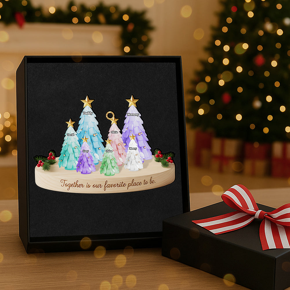 Together Is Our Favorite Place To Be - Personalized Family Acrylic Ornament - Image 3