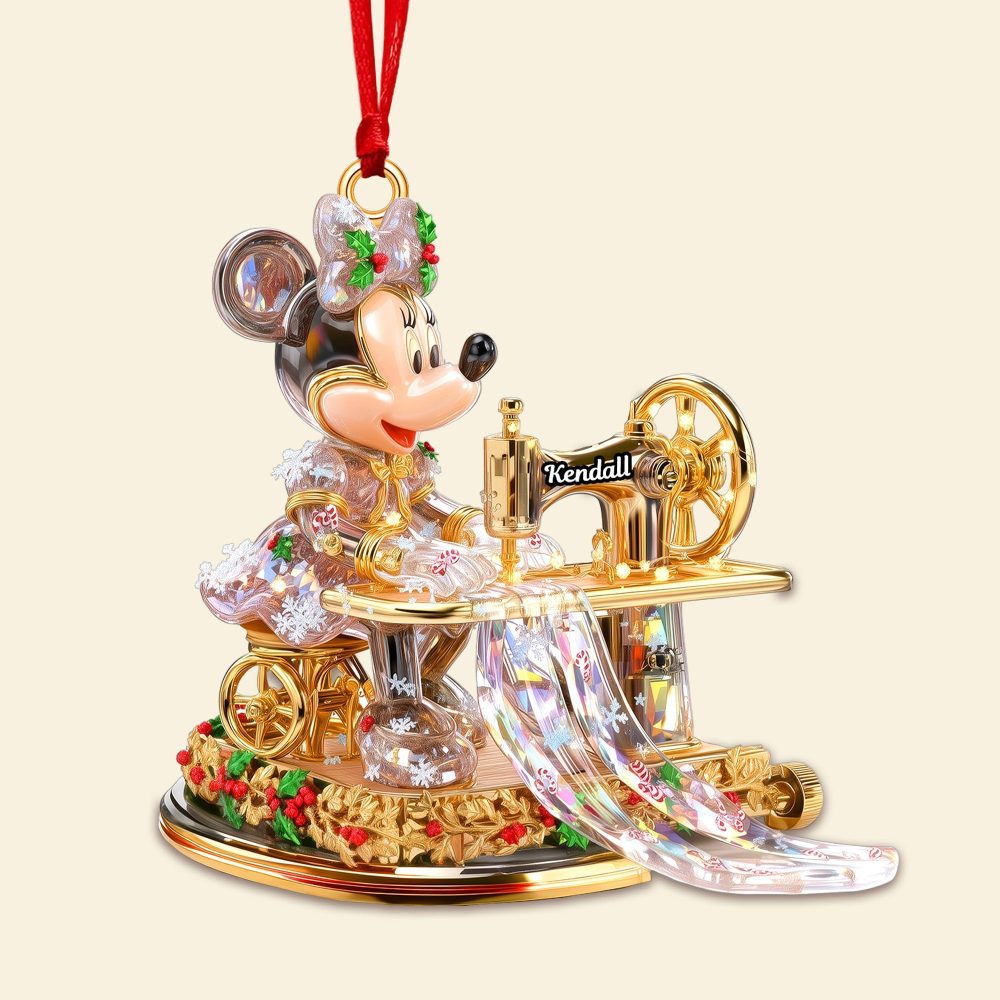 Sew In Style This Christmas! - Gemstones Sewing Christmas Ornament - Personalized Gift For Sewing Lovers - Image 3