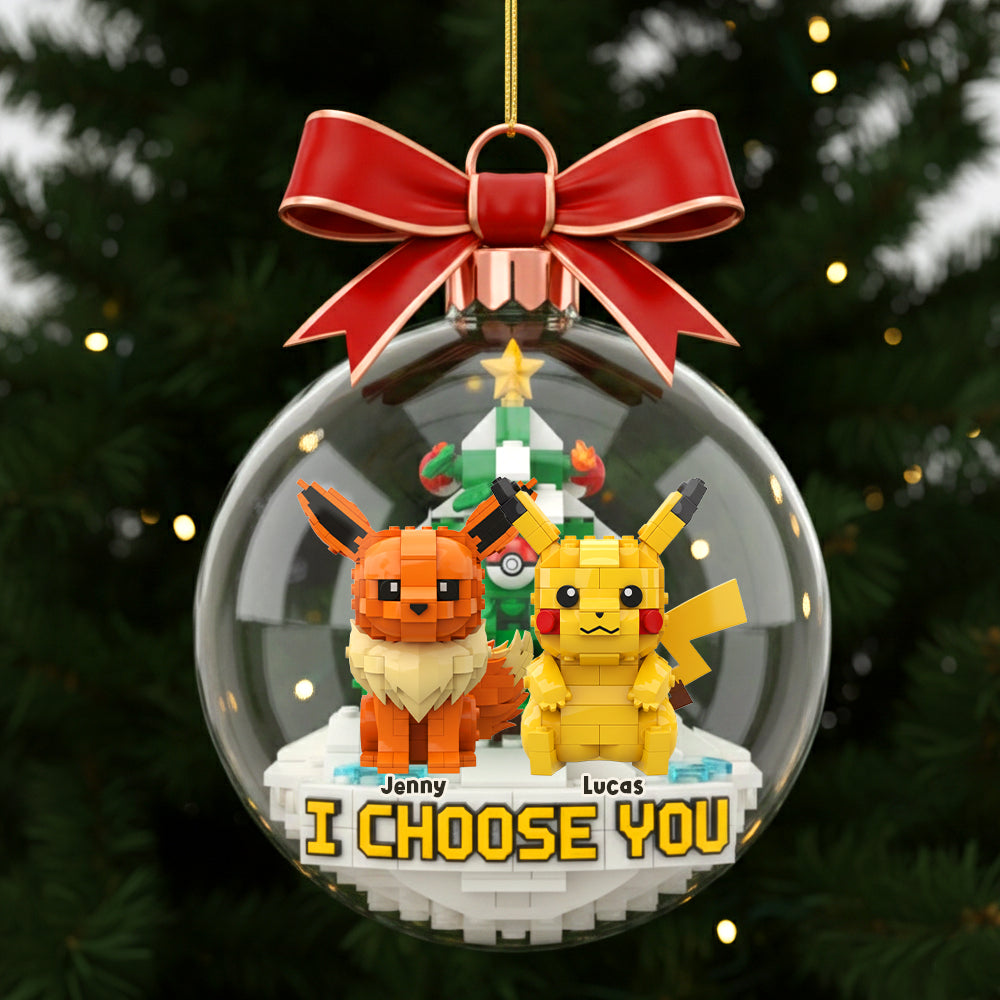 I Choose You – Personalized Christmas Ornament For Couples - Image 2