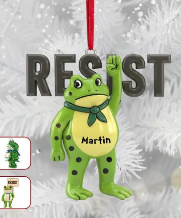 “Embrace The Joy Of Giving” - Cute Frog Ornament - Personalized Christmas Gift , Perfect For Friends, Family & Colleagues