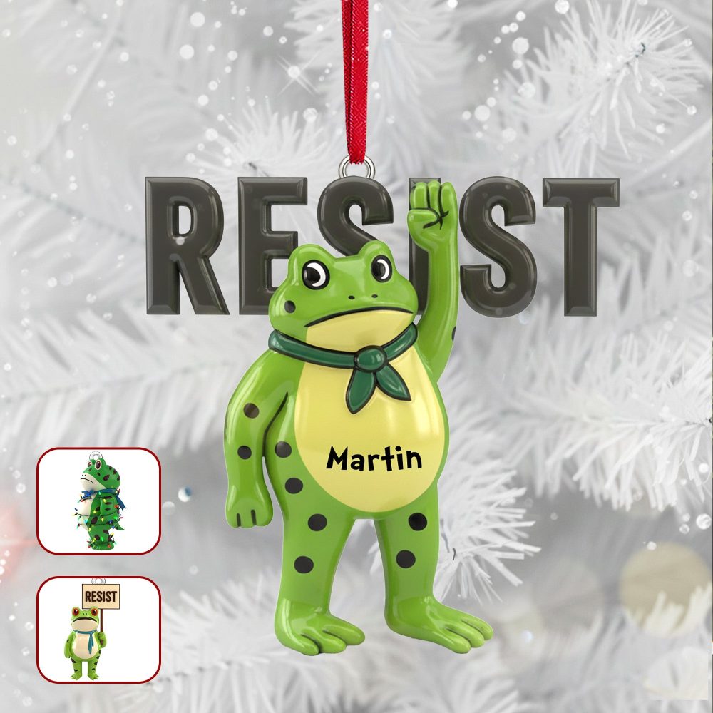“Embrace The Joy Of Giving” - Cute Frog Ornament - Personalized Christmas Gift , Perfect For Friends, Family & Colleagues
