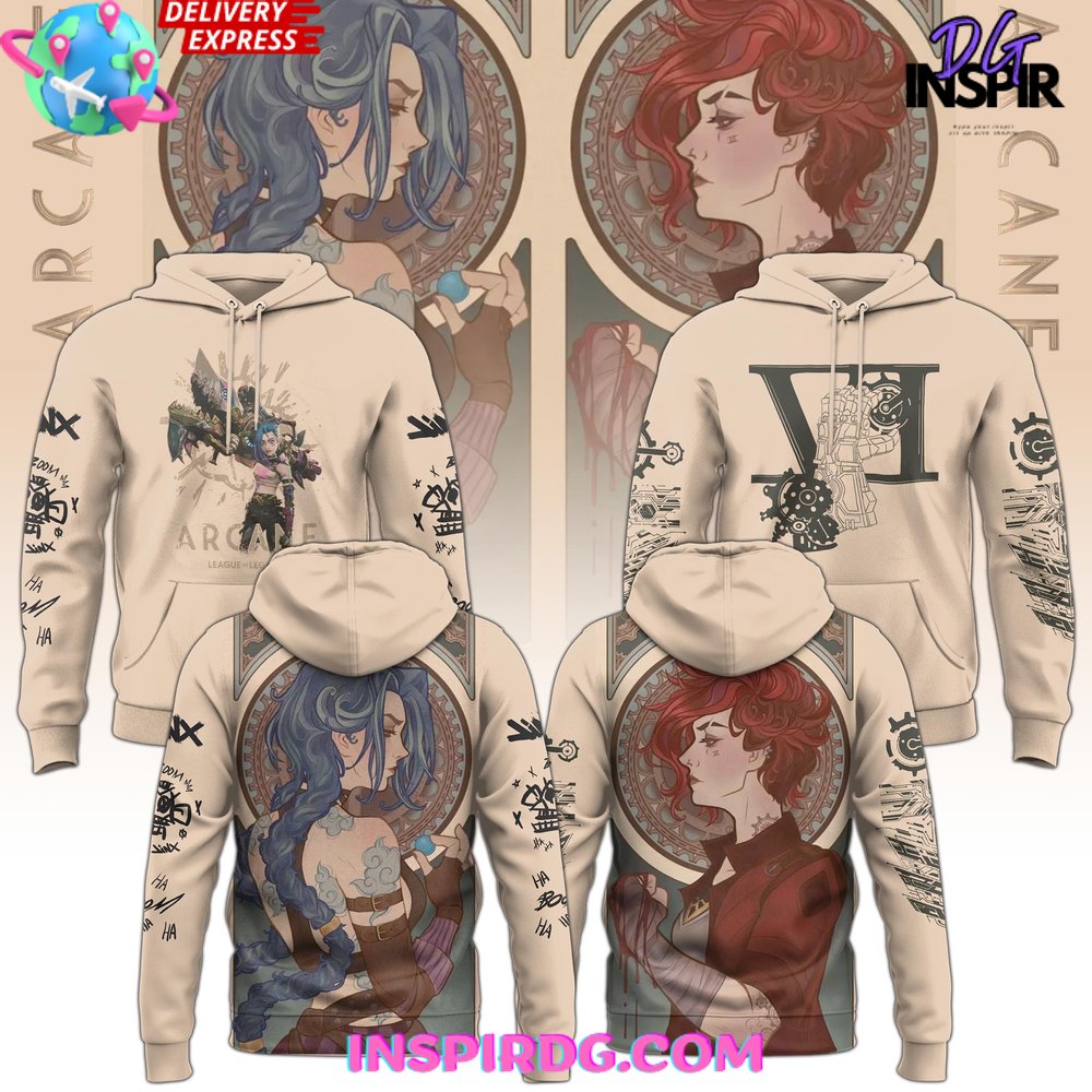 Arcane League Of Legends Jinx Vi Special Hoodie