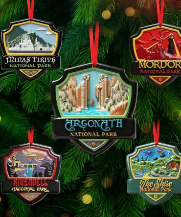 “Explore The Magic Of Your Favorite Fantasy World” - Fantasy Location Shield Ornament, Customizable Gift For Movie Fans