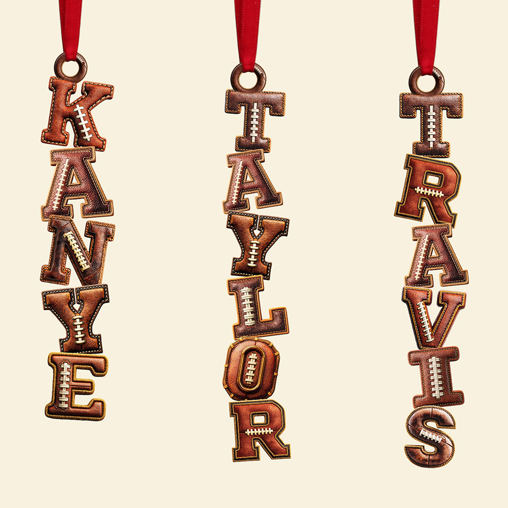 Celebrate Your Passion: Personalized American Football Alphabet Acrylic Ornament - Unique Gift For Sports Lovers - Image 4