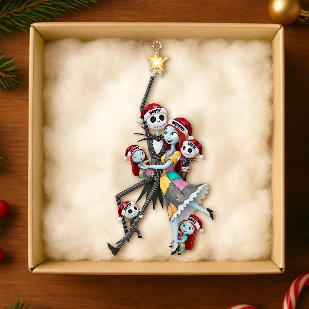 “Celebrate Family In Spooky Style” - Personalized Spooky Playful Family Tree Ornament - Image 2