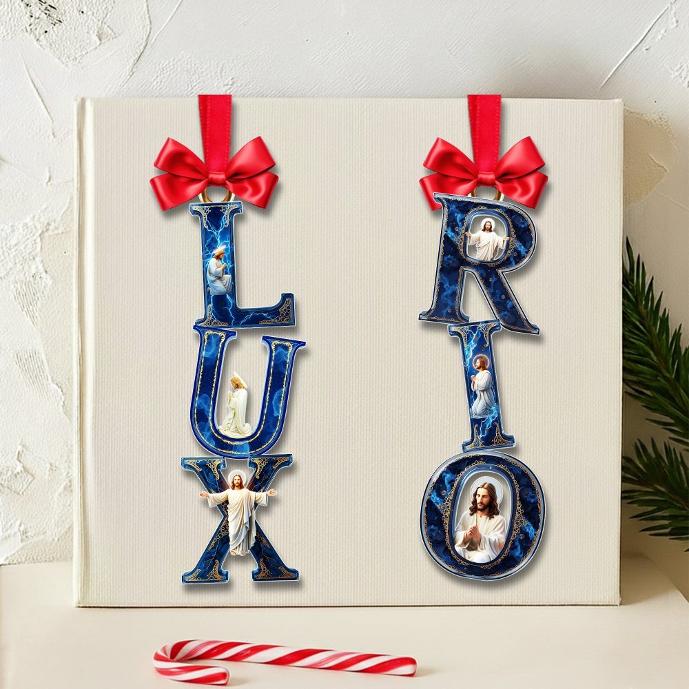 Celebrate Faith With The Jesus Alphabet Ornament , Personalized Gift For Christian Christmas - Image 4