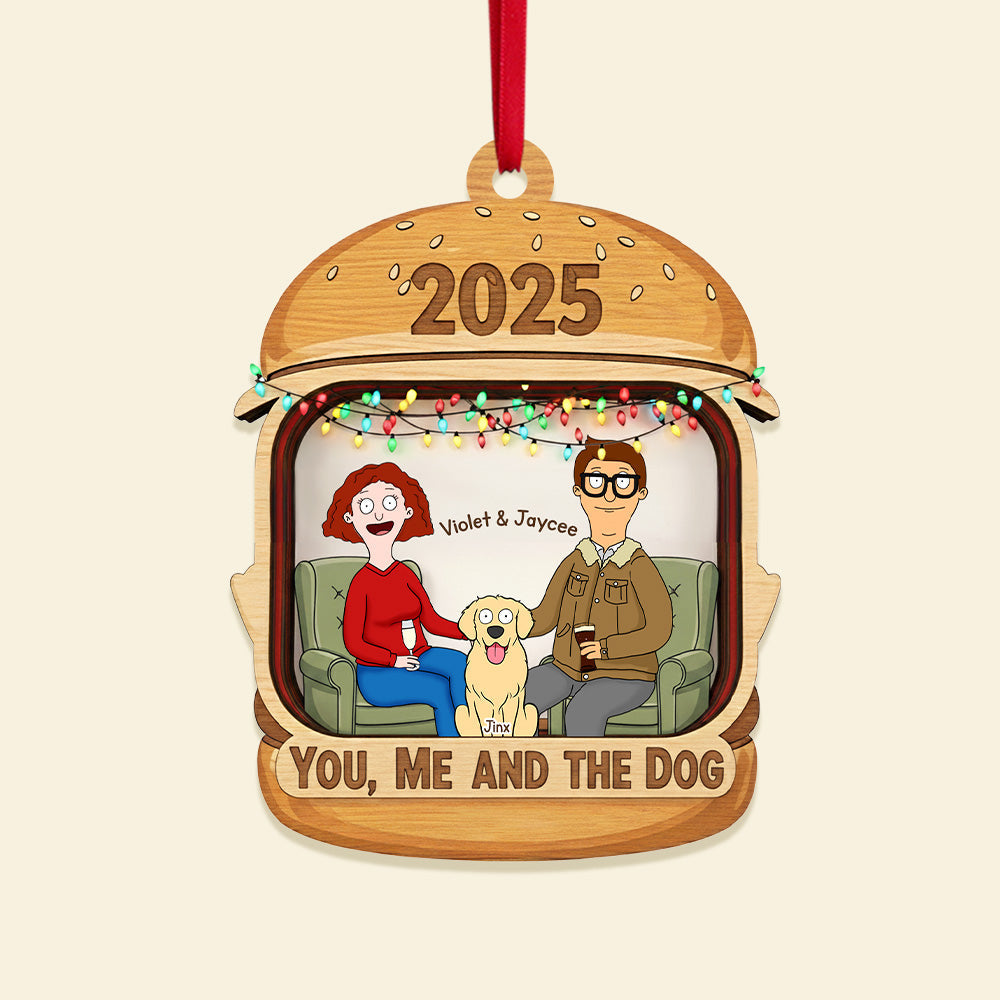 You, Me And The Dogs - Personalized Christmas Ornament For Dog Lovers - Image 3