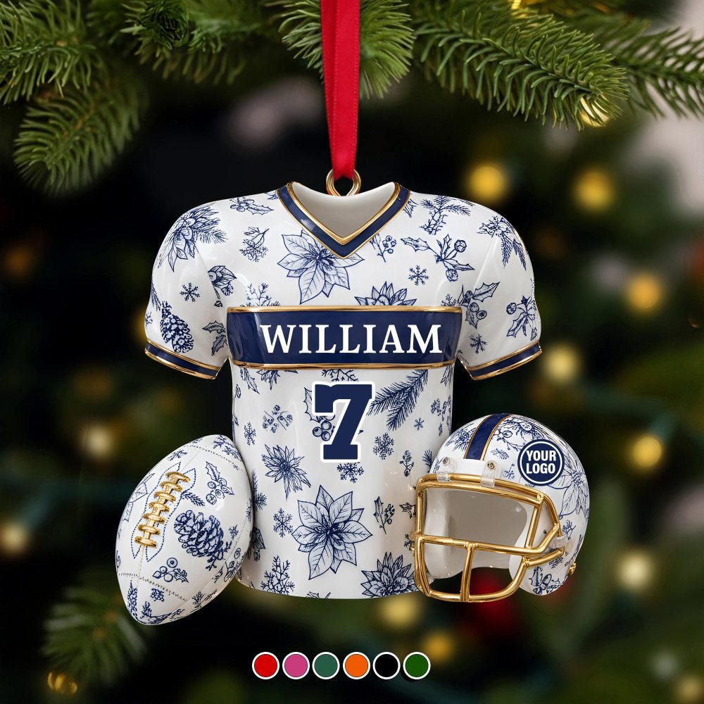 “Celebrate The Holidays With A Unique Touch!” - Personalized Christmas Sports Jersey Ornament - Perfect Gift For Sports Fans, Friends, And Family - Image 3
