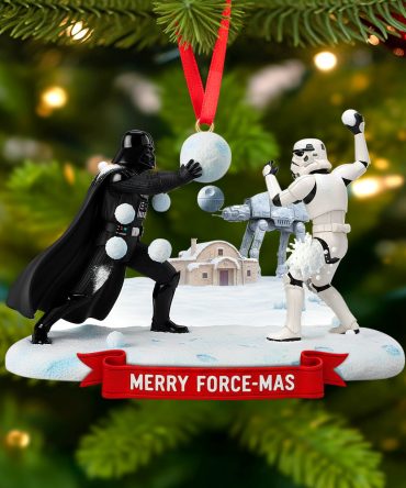 Celebrate With A Snowball Fight - Galactic Snowball Fight Ornament , Personalized Christmas Gifts For Star Wars Fans