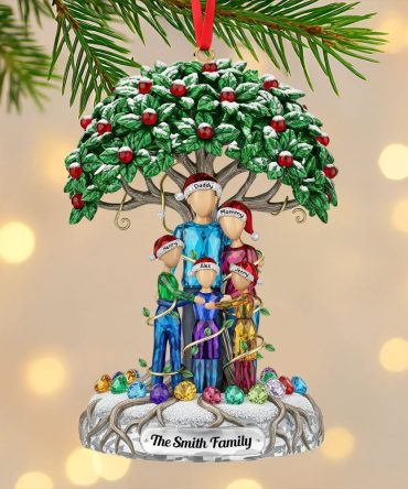 Celebrate Your Family'S Love - Personalized Family Tree Ornament