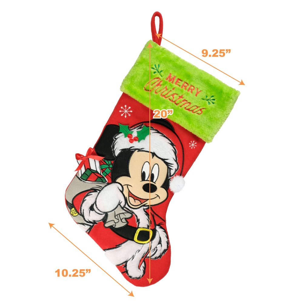 Mickey Mouse Appliqué Christmas Stocking - Image 5