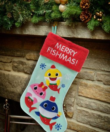 Baby Shark Appliqué Christmas Stocking