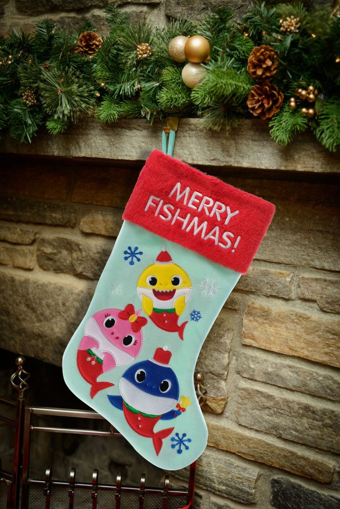 Baby Shark Appliqué Christmas Stocking