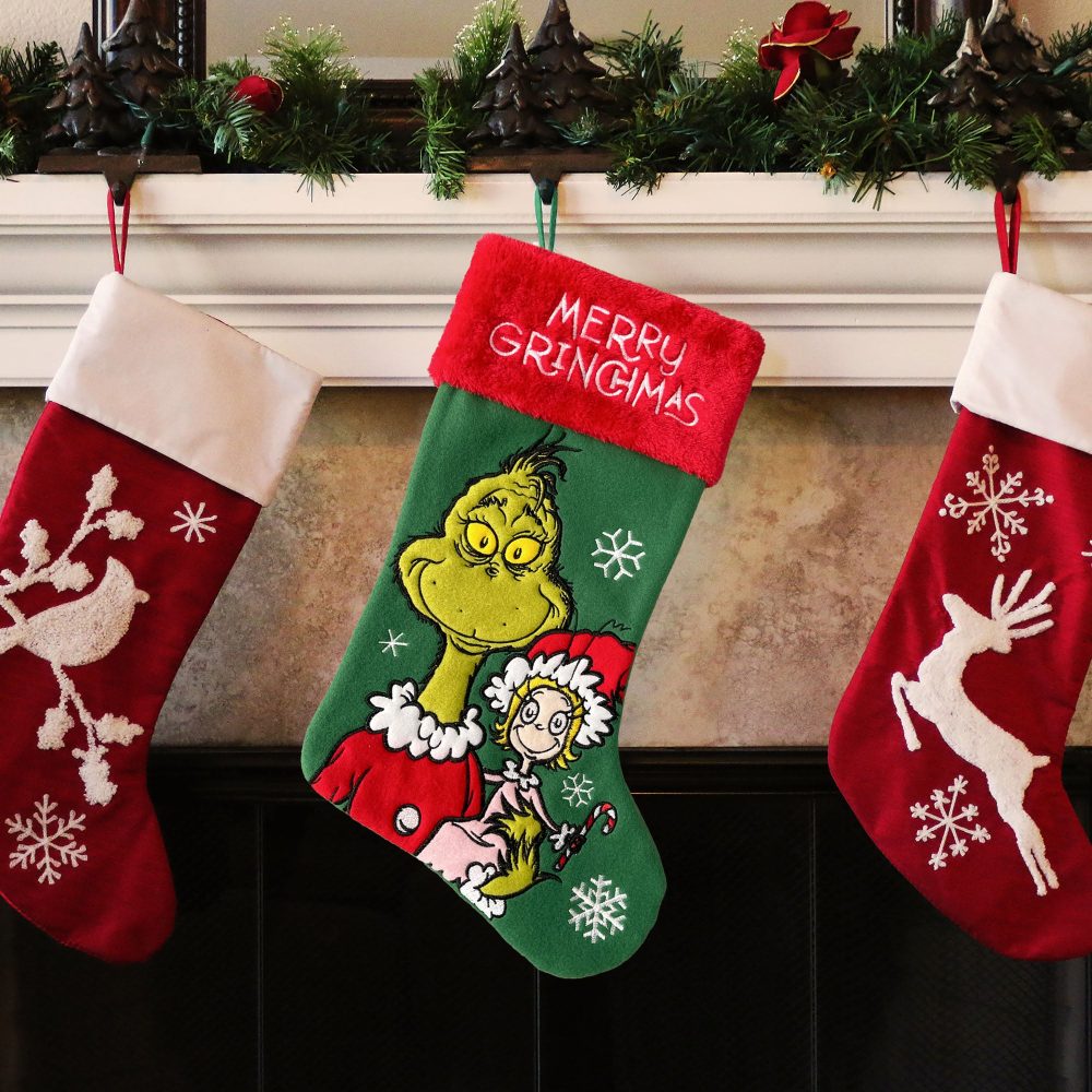 How The Grinch Stole Christmas Grinch And Cindy-Lou Who Applique Christmas Stocking