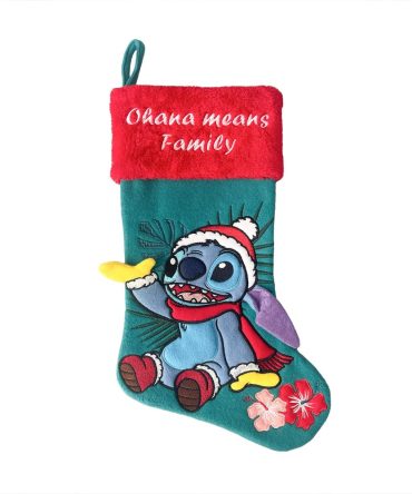 Stitch In Santa Hat Christmas Stocking