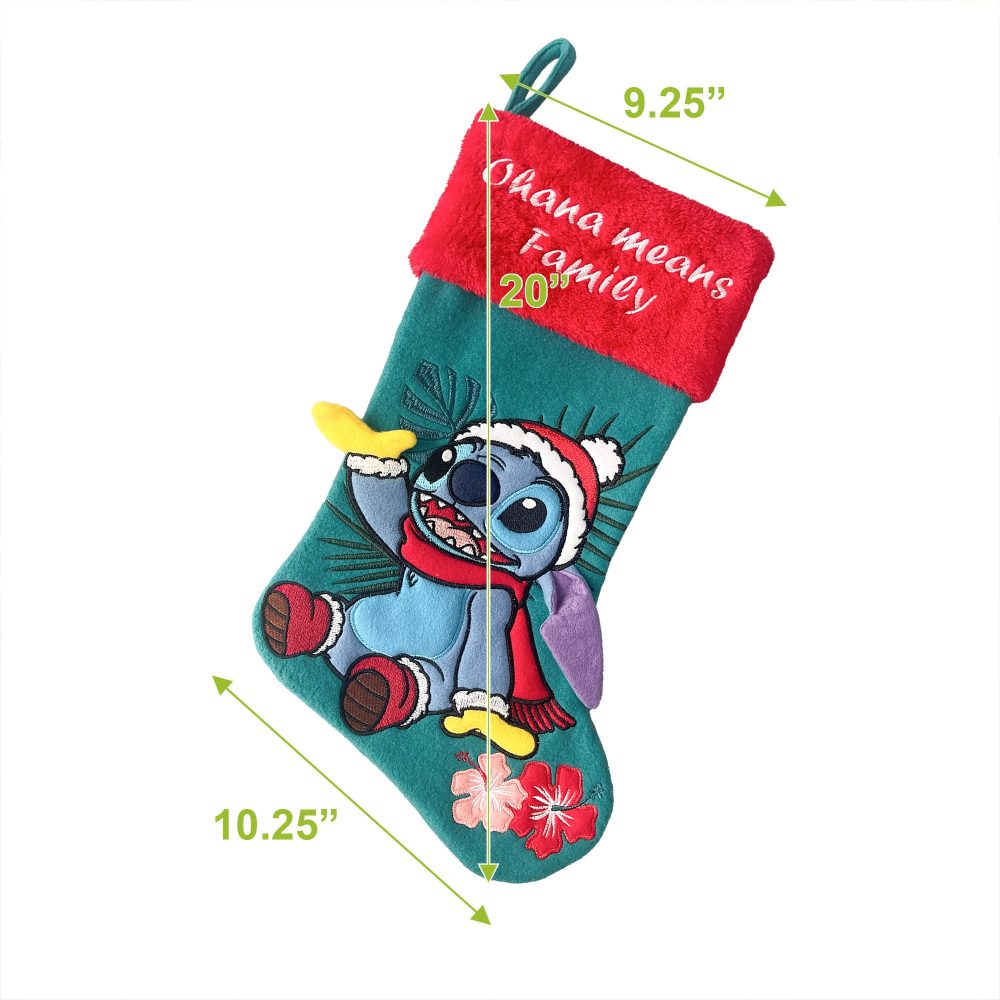 Stitch In Santa Hat Christmas Stocking - Image 3