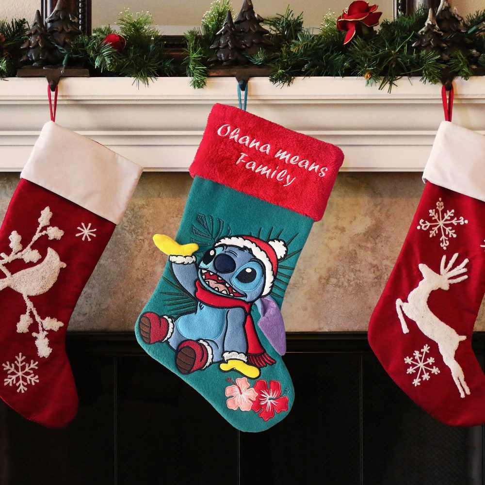 Stitch In Santa Hat Christmas Stocking - Image 4