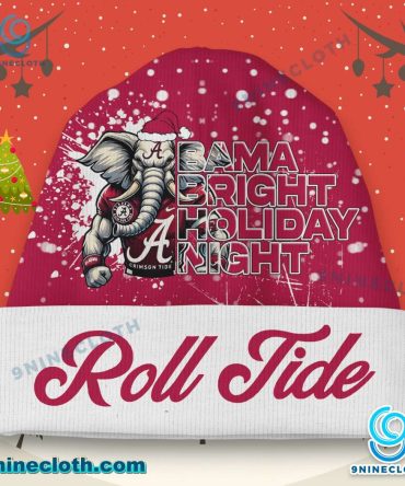 Alabama Crimson Tide Bama Bright Holiday Night Christmas Beanie Hat