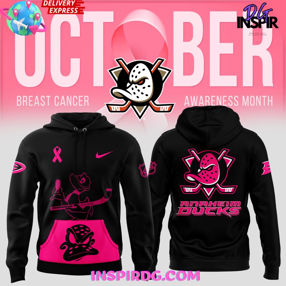 Anaheim Ducks Crucial Catch Breast Cancer 2024 Hoodie