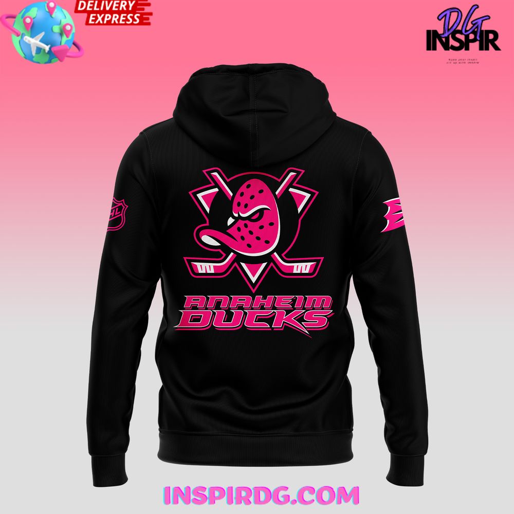 Anaheim Ducks Crucial Catch Breast Cancer 2024 Hoodie - Image 3