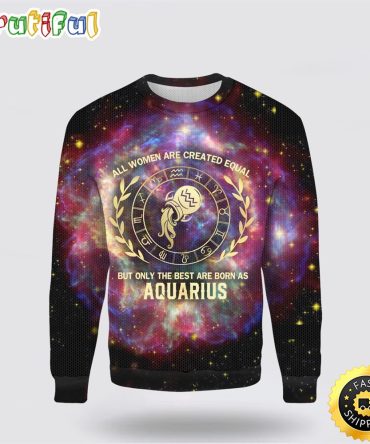 Aquarius Sweater  Full Size Colorful Christmas Gift For That Everyone Will Love