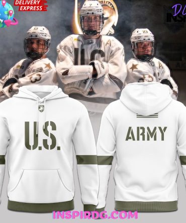 Army Black Knights White Olive Green Hoodie