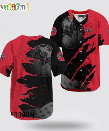 Bacardi Rum Metal Crack Pattern Baseball Jersey