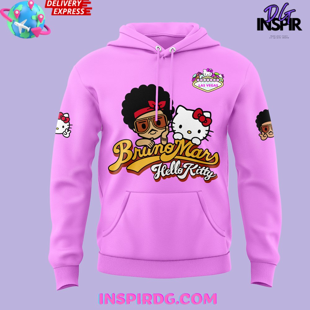 Bruno Mars X Hello Kitty Las 50Th Anniversary Special Hoodie - Image 2