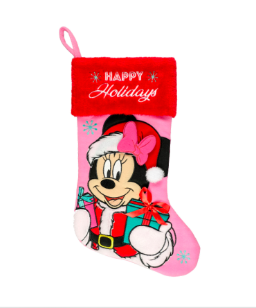 Minnie Mouse Applique Christmas Stocking