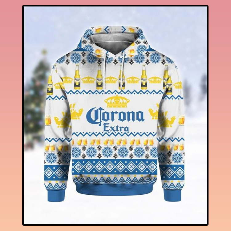 Corona Extra Beer Ugly Christmas 3D Hoodie - Image 2