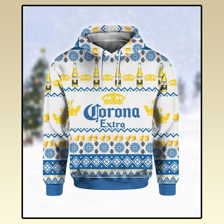 Corona Extra Beer Ugly Christmas 3D Hoodie - Image 3