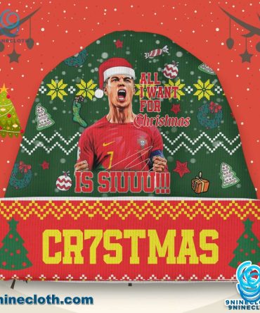 Cristiano Ronaldo Cr7Stmas All I Want For Christmas Is Siuuu Beanie Hat