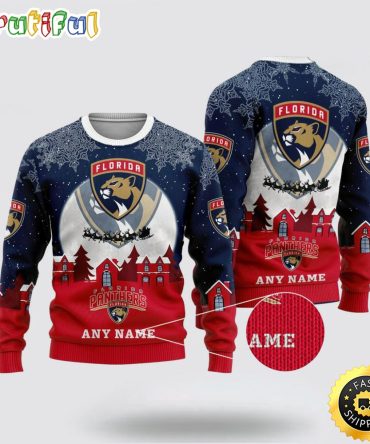 Custom Nhl Florida Panthers Ugly Christmas Sweater Xmas Sweater For Fans