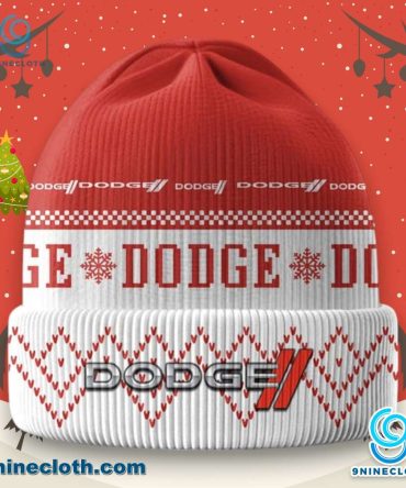 Dodge Logo Ugly Christmas Beanie Hat