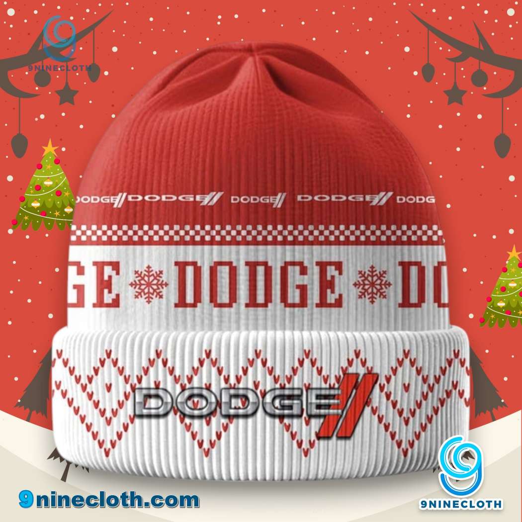 Dodge Logo Ugly Christmas Beanie Hat