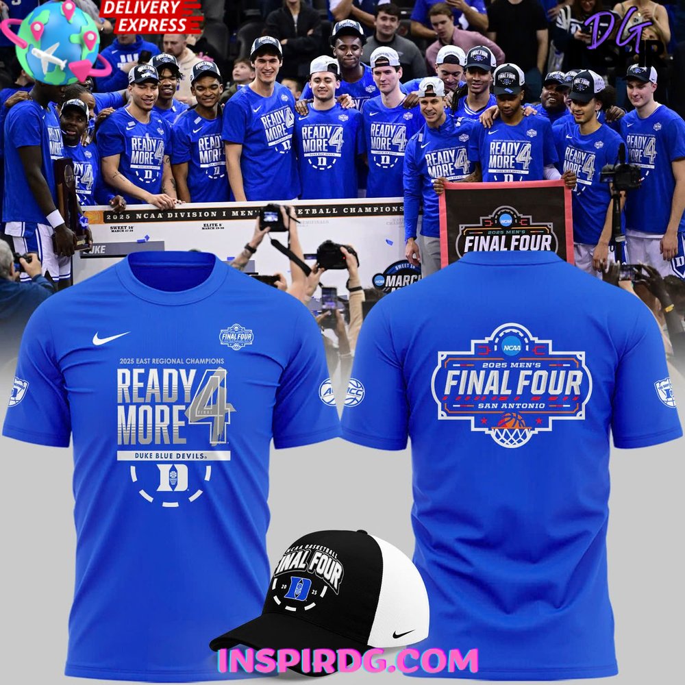 Duke Blue Devils 2025 Ncaa Final Four Regional Champions Locker Room T-Shirt