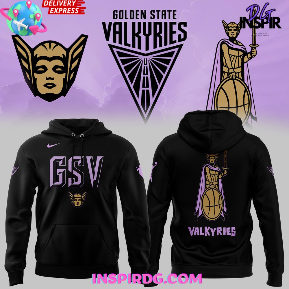 Golden State Valkyries Guardian Secondary Logo Black Hoodie