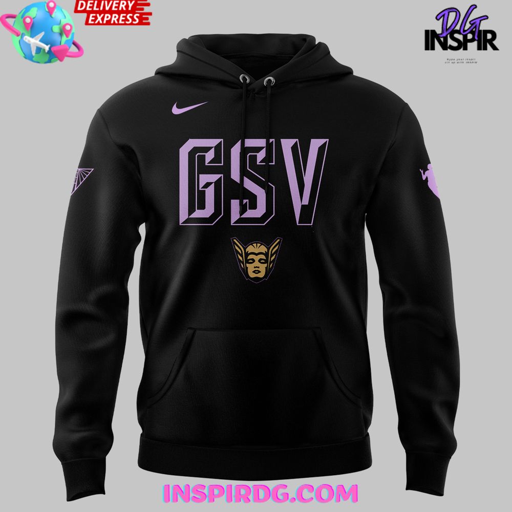 Golden State Valkyries Guardian Secondary Logo Black Hoodie - Image 2