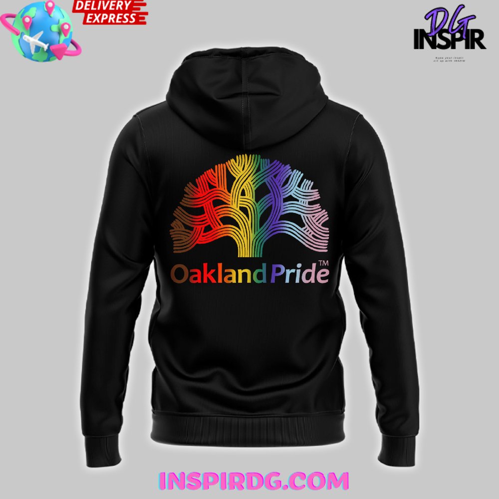 Golden State Valkyries Oakland Pride 2024 Black Hoodie - Image 3